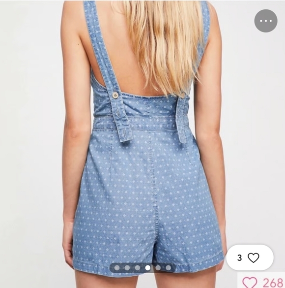 Free People Denim - Free People Light Blue Denim Overalls